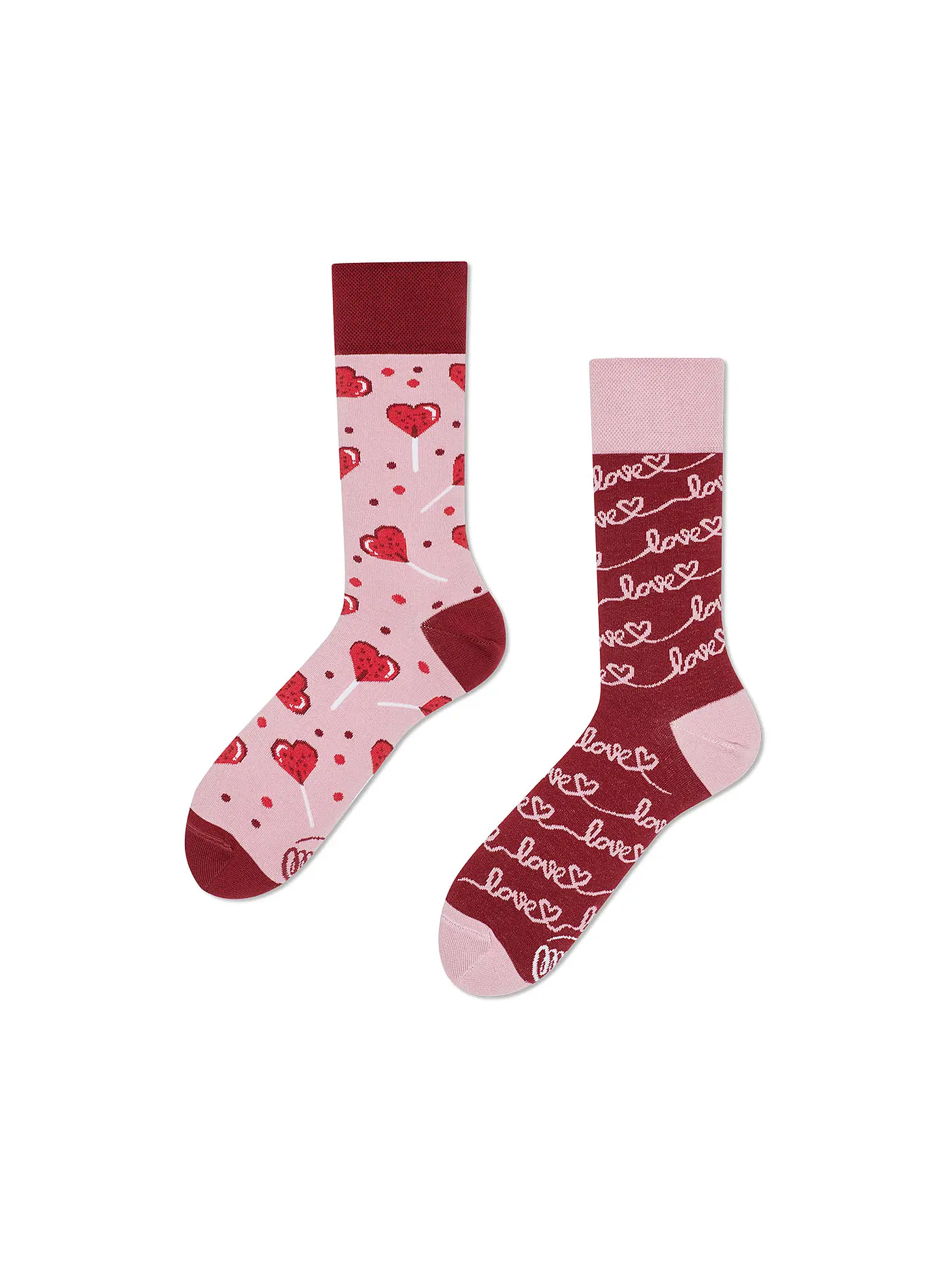 MANY MORNINGS | Damen Socken LOVE STORY rosa | 